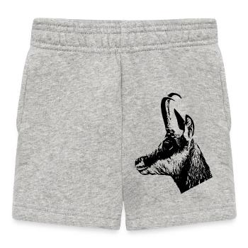 Gamsportrait - Baby Shorts - Grau meliert - Vorne