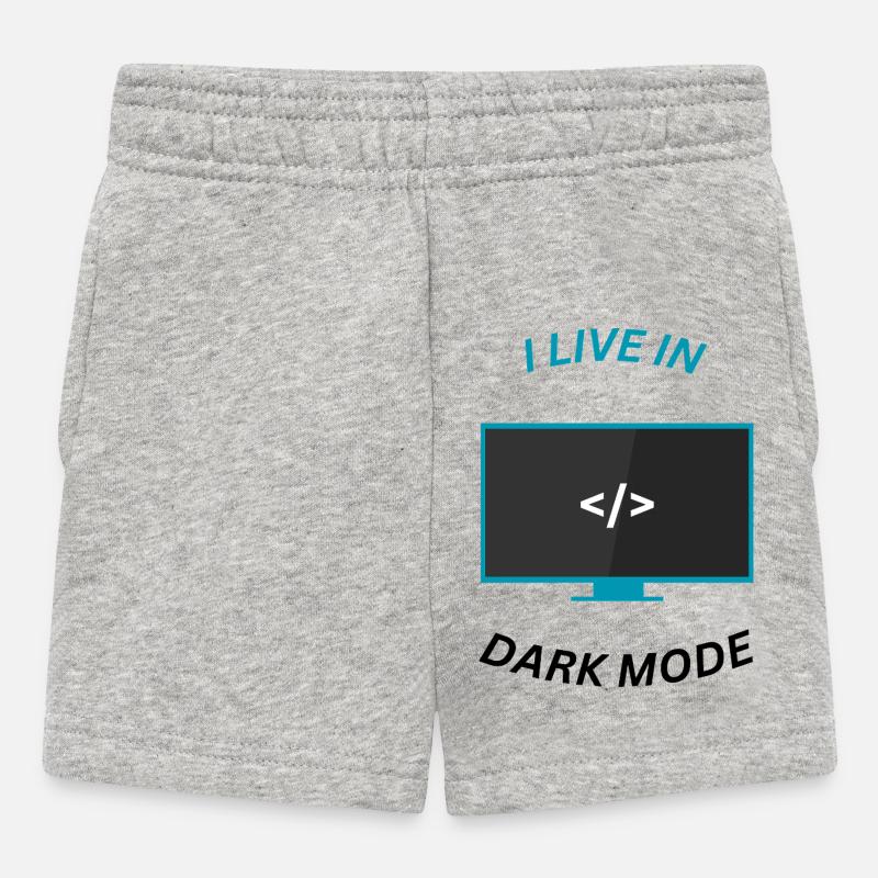 Programmeur Motivation Design - Short Bébé - gris chiné