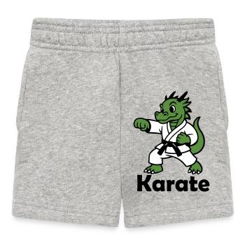 Karate Dragon - Baby Shorts - heather grey - Front