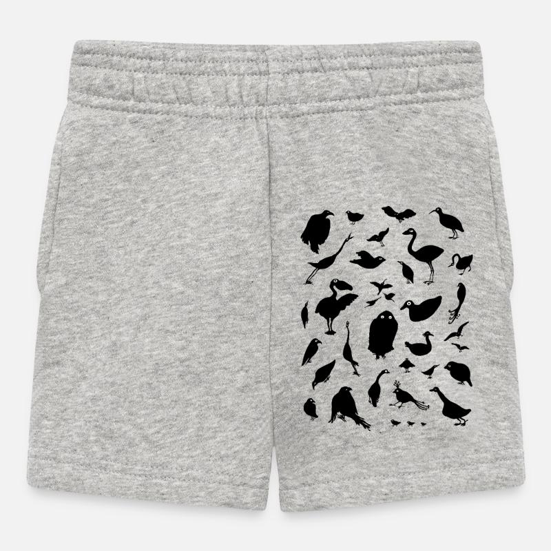 oiseaux - Short Bébé - gris chiné