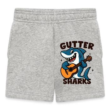 Crapaud Musicien Shark - Short Bébé - gris chiné - Devant