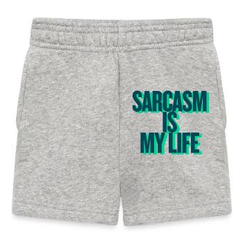 SARCASM IS MY LIFE - Short Bébé - gris chiné - Devant