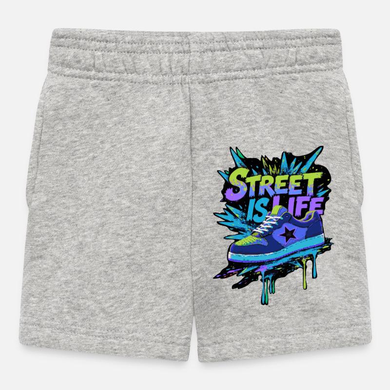 Baskets streetwear - Short Bébé - gris chiné