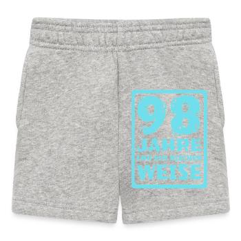 Weisheit 98 - Baby Shorts - Grau meliert - Vorne