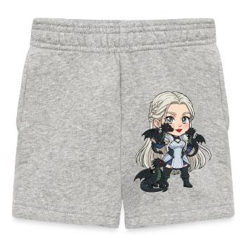 Cosplay de dragon chevalière Chibi - Short Bébé - gris chiné - Devant