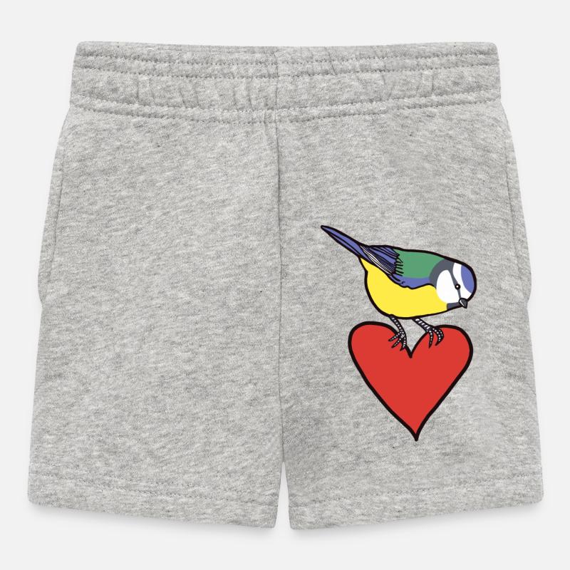 et Heart - Short Bébé - gris chiné