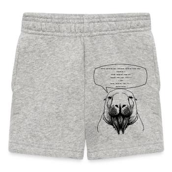 Parlez-vous le morse ? - Short Bébé - gris chiné - Devant