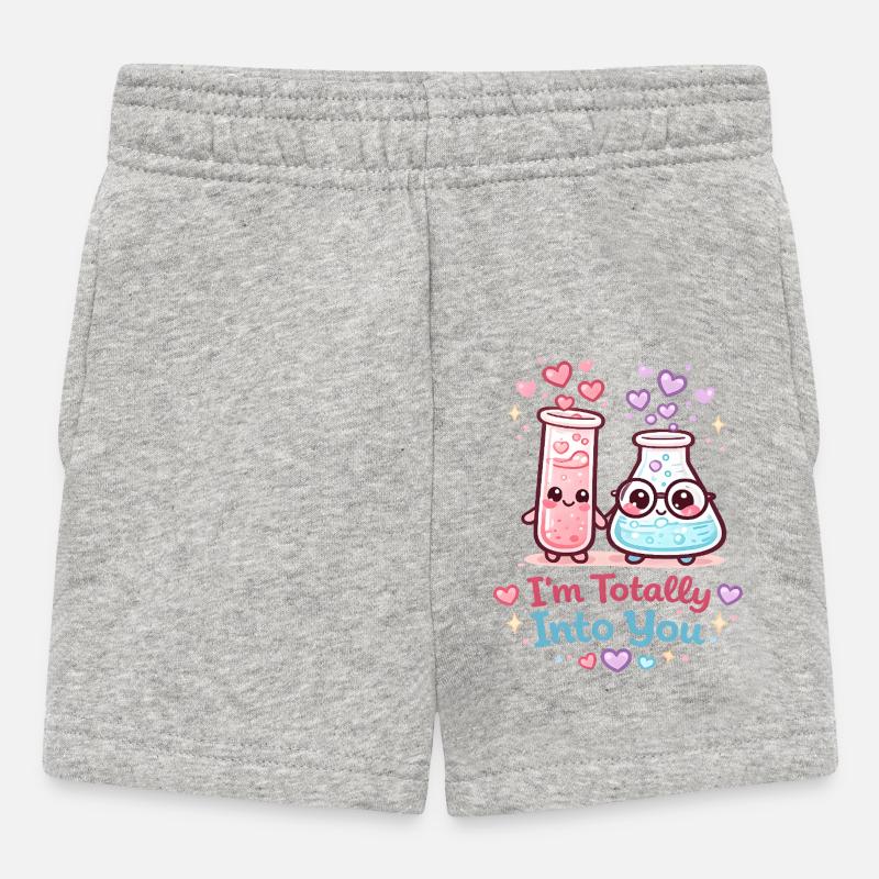 Ich stehe total auf euch Beaker Duo - Baby Shorts - Grau meliert