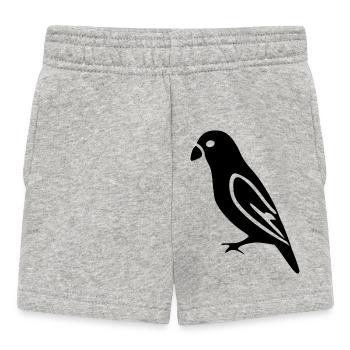 schwarzer Vogel Geschenk Naturliebhaber - Baby Shorts - Grau meliert - Vorne