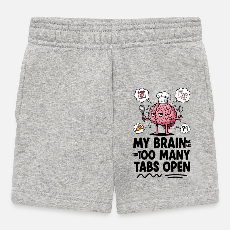 Brain Chef : trop d’onglets ouverts - Short Bébé - gris chiné
