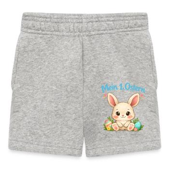 Mein 1. Ostern Baby Osterhase süß - Baby Shorts - Grau meliert - Vorne