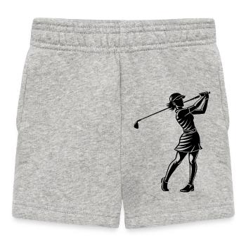Girl golfer - Baby Shorts - heather grey - Front