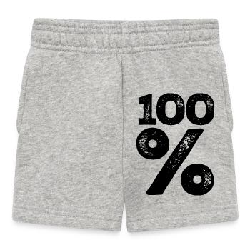 100% - Short Bébé - gris chiné - Devant