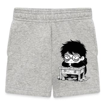 Student Burnout Office Blank Stare - Baby Shorts - heather grey - Front