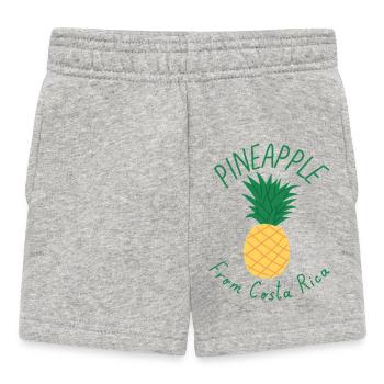 Chemise ananas Costa Rica Été tropical - Short Bébé - gris chiné - Devant