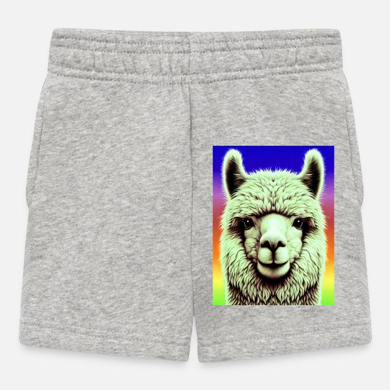 Alpaga - Short Bébé - gris chiné