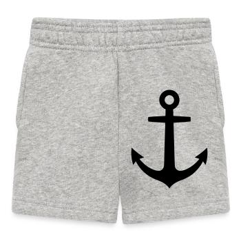 Anchor Maritime Ship Logo - Baby Shorts - heather grey - Front