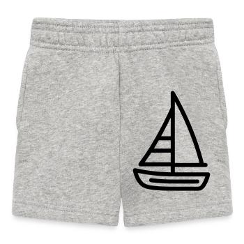 bateau - Short Bébé - gris chiné - Devant