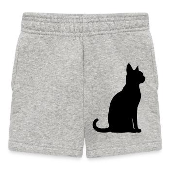 Cat Animal - Baby Shorts - heather grey - Front