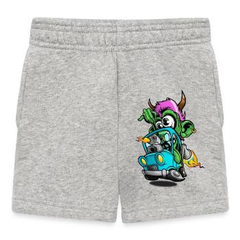 Flaming Monster Roadster - Baby Shorts - Grau meliert - Vorne