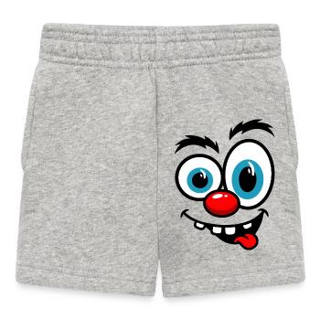Caricature colorée du clown - Short Bébé - gris chiné - Devant