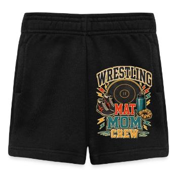 WRESTLING MAT MOM CREW - Baby Shorts - Schwarz - Vorne