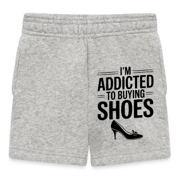 Je suis accro à l’achat de chaussures - Short Bébé - gris chiné - Devant