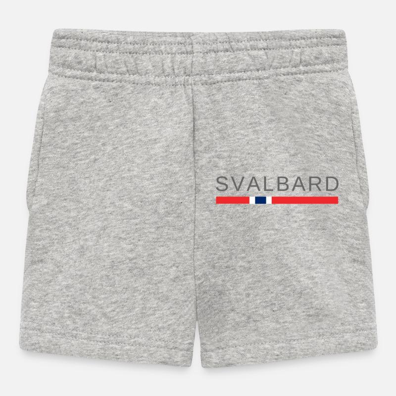 Svalbard Norvège - Short Bébé - gris chiné