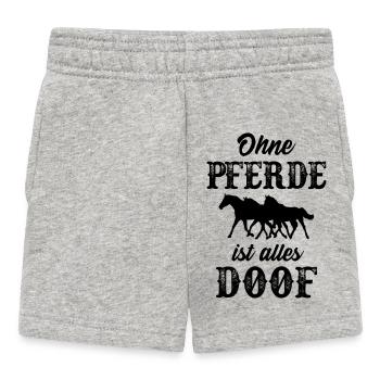 Pferdesprüche Pferd Reitersprüche Reiter Reiterin - Baby Shorts - Grau meliert - Vorne