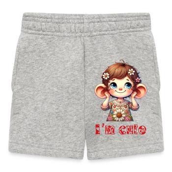 Cute cartoon - Baby Shorts - heather grey - Front