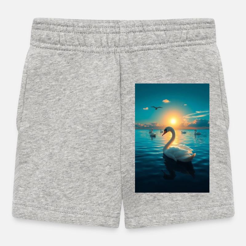 Éclat de cygne - Short Bébé - gris chiné