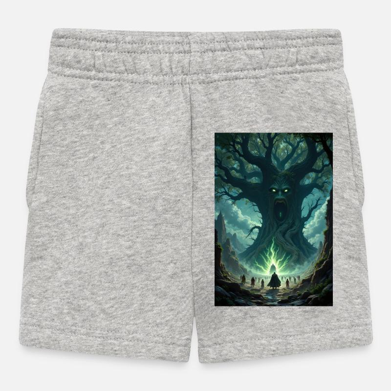 Image d’arbre fantastique. - Short Bébé - gris chiné
