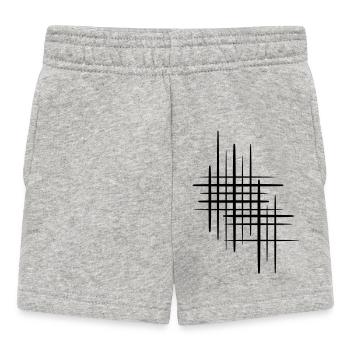 Lines grid abstract - Baby Shorts - heather grey - Front