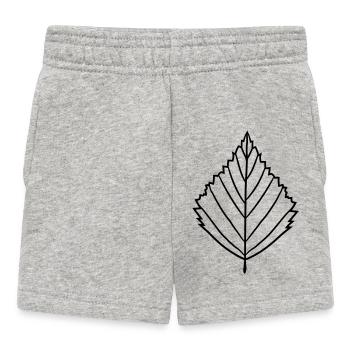 kontur birke blatt baum pflanze form clipart desig - Baby Shorts - Grau meliert - Vorne