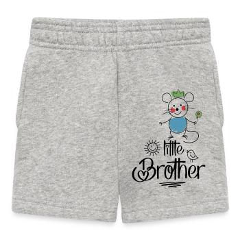 little brother - Baby Shorts - heather grey - Front