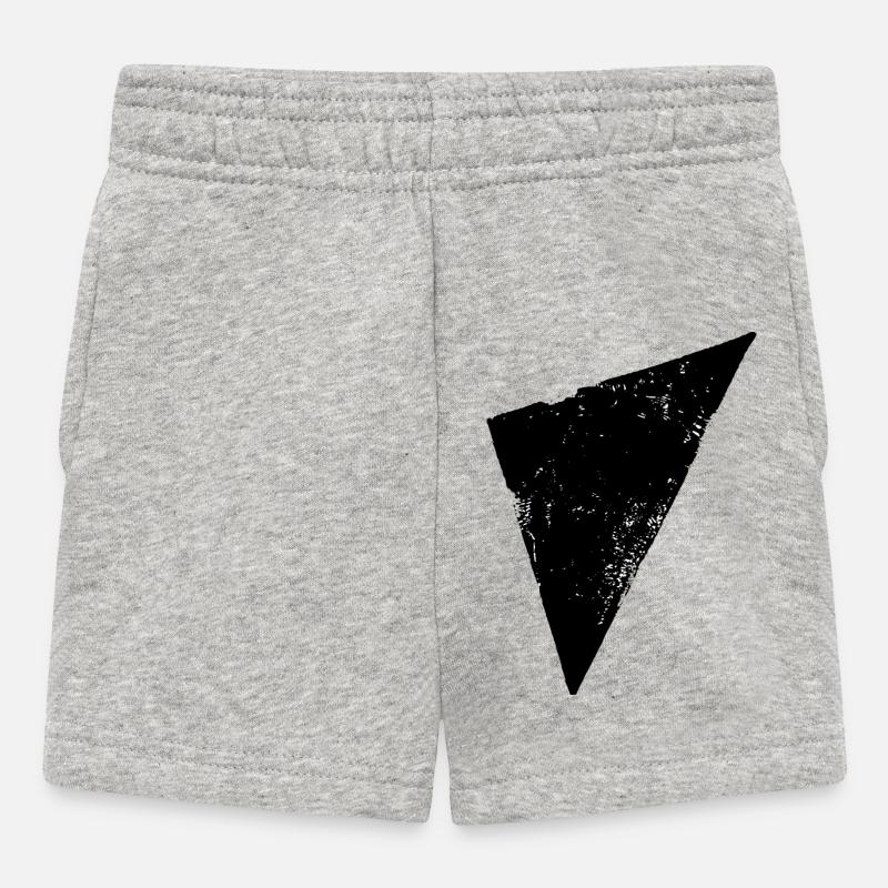 Triangle | Polygon | Triangle - Baby Shorts - heather grey