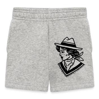 Cowboy - Baby Shorts - Grau meliert - Vorne