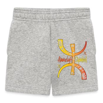 Yaz Amazigh : Tatouage Berbère Idéal Cadeau Femme - Short Bébé - gris chiné - Devant