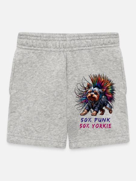 Yorkshire Terrier Punk - Baby Shorts - Grau meliert