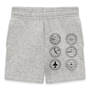 Flight Instruments - Baby Shorts - heather grey - Front