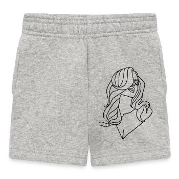 Porträt einer Frau in Schwarz - Baby Shorts - Grau meliert - Vorne