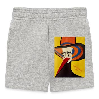 Creative pelican with hat - Baby Shorts - heather grey - Front