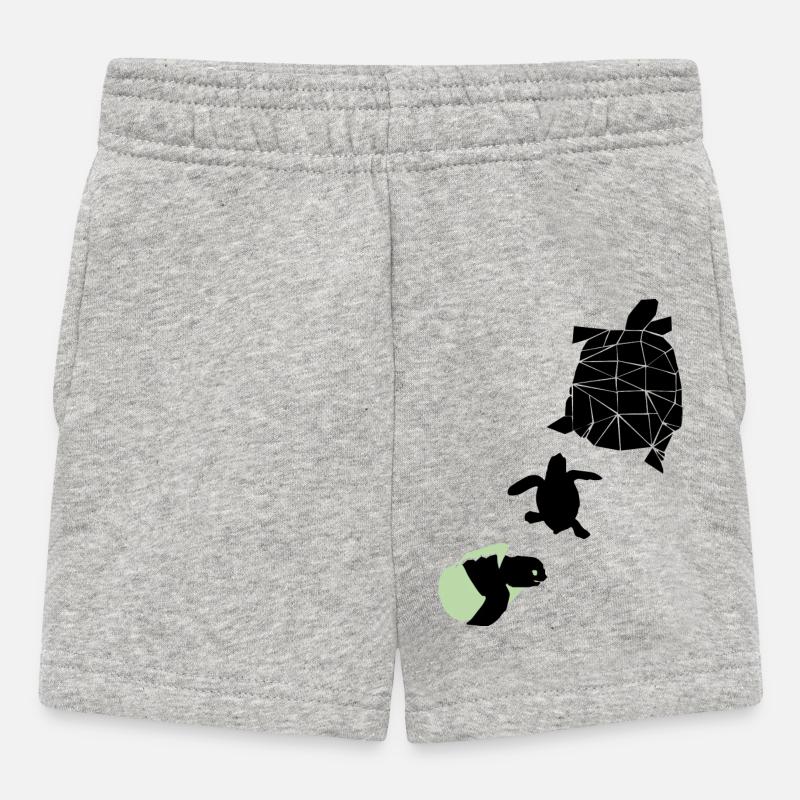 Turtle - Baby Shorts - heather grey