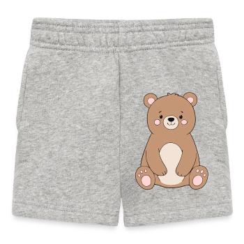 Bear - Baby Shorts - heather grey - Front
