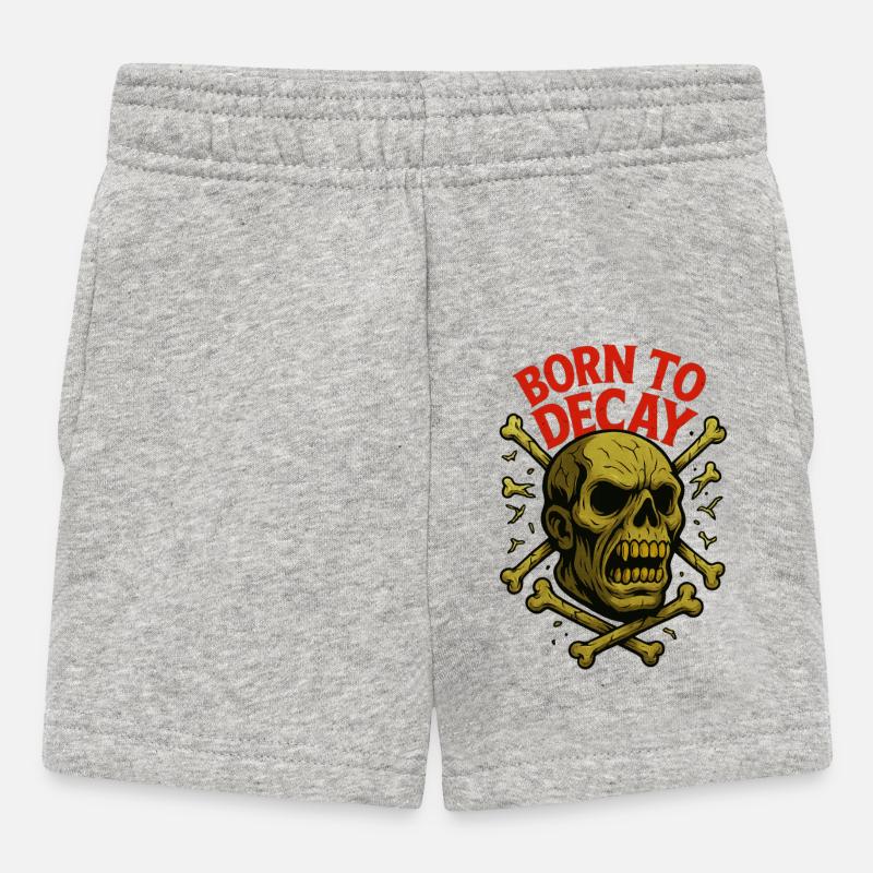 Born to Decay - Short Bébé - gris chiné