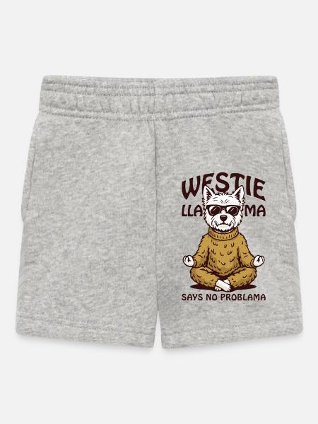 West Highland weißer Terrier | Westie - Baby Shorts - Grau meliert