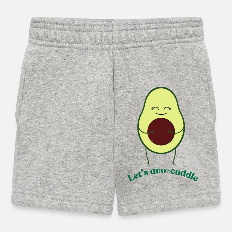 Lets-avo-cuddle - Baby Shorts - heather grey