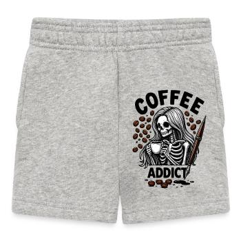 Coffee Till Death - Baby Shorts - heather grey - Front