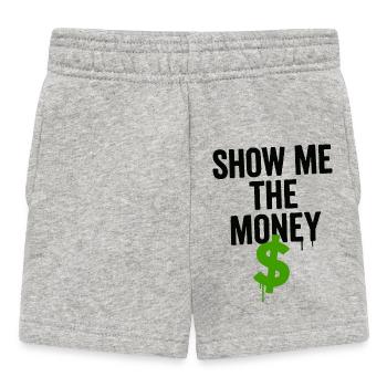 Humorous financial motif with dollar sign - Baby Shorts - heather grey - Front
