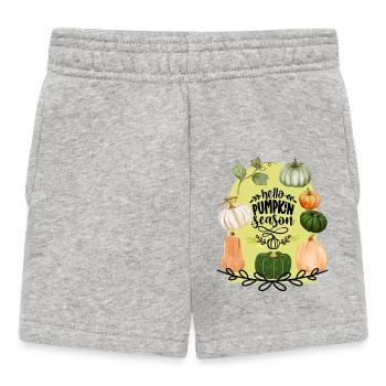 Hallo Kürbis-Saison - Baby Shorts - Grau meliert - Vorne